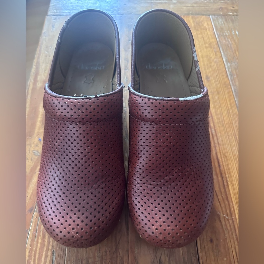 Dansko perforated clogs